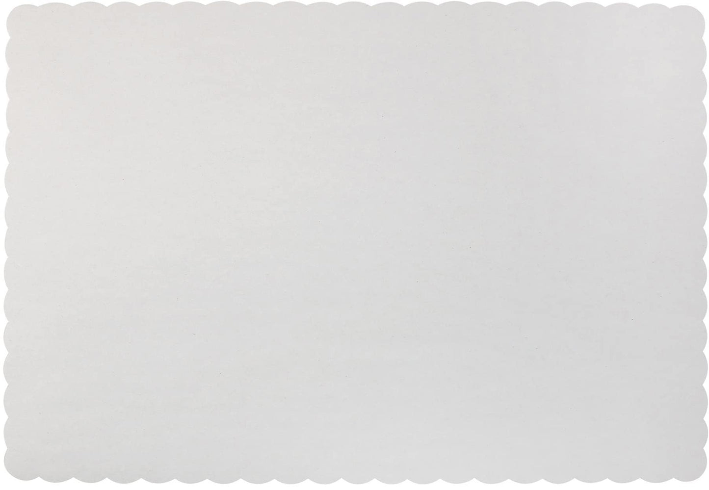 Paper Placemats - Disposable - Scalloped Edge (100, White)