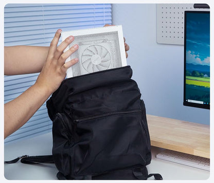 ShinySnake L300 Mesh Mini-ITX Gaming PC Case - 8.5L Ultra-Compact High Airflow SFF, Vertical GPU Mount up to 325mm, SFX/SFX-L PSU & 120mm Cooler Compatible - PCIe 3.0 Riser & DP 1.4 Cable, Black