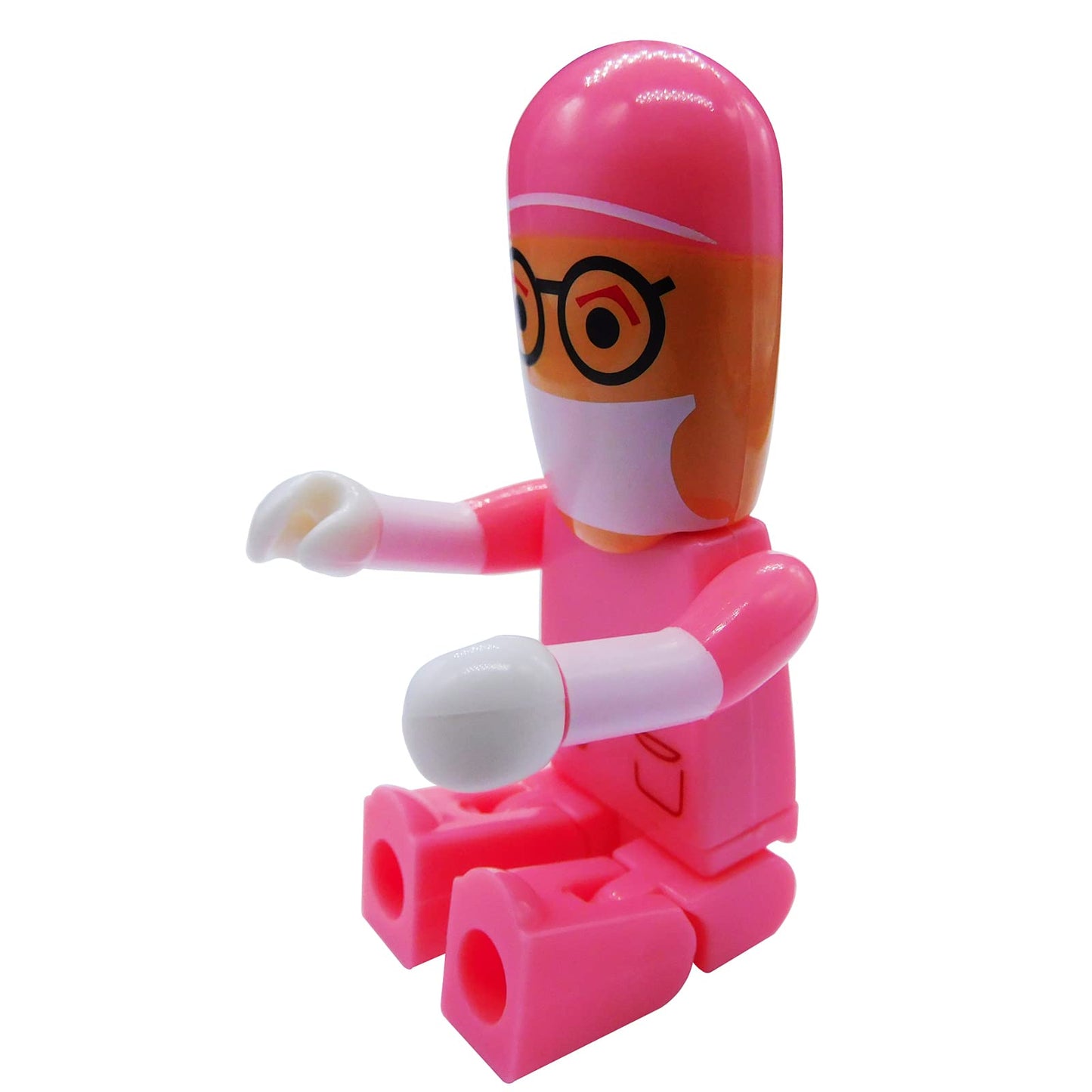 Nurse & Surgeon 64GB USB Flash Drives Memory Sticks Thumb Drive (Pink with White-Hand)