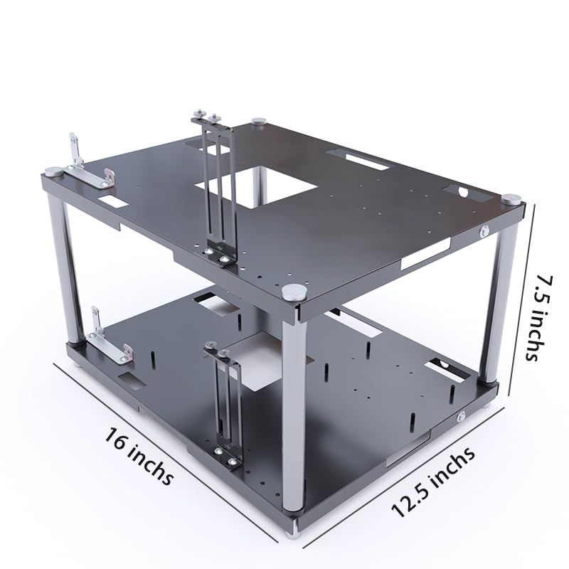 Stackable Open Air Computer Case Rack - Modular PC Frame Chassis for ATX/MATX/ITX Motherboards, Ideal for Studio, Mining Rig, DIY Builds