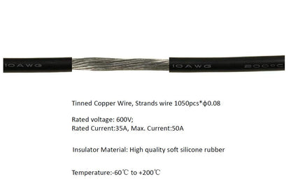 Solar Panel Connectors 10AWG Compatible with MC-4 Solar Connecter to SAE Adapter PV Extension Cable Wire for RV Caravan Solar Panels Battery Charger kit with Two SAE to SAE Polarity Reverse Adapters