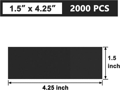 NATURALABEL Standard Napkin Band, Paper Napkin Rings Self Adhesive 2000-Count (Black)