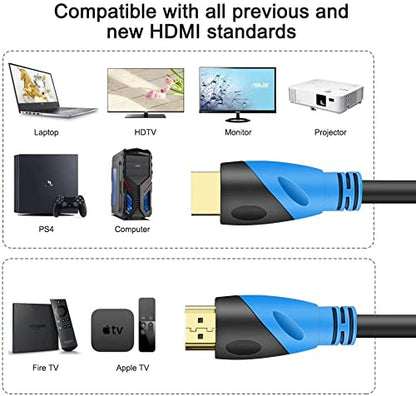 Rommisie 4K HDMI 75 FT Cable (HDMI 2.0,18Gbps) Ultra High Speed Gold Plated Connectors,Ethernet HDMI Cord, 4K@60HZ 2K 1080P 3D ARC Compatible with UHD TV Monitor Laptop Xbox PS4/PS5 ect(23m)