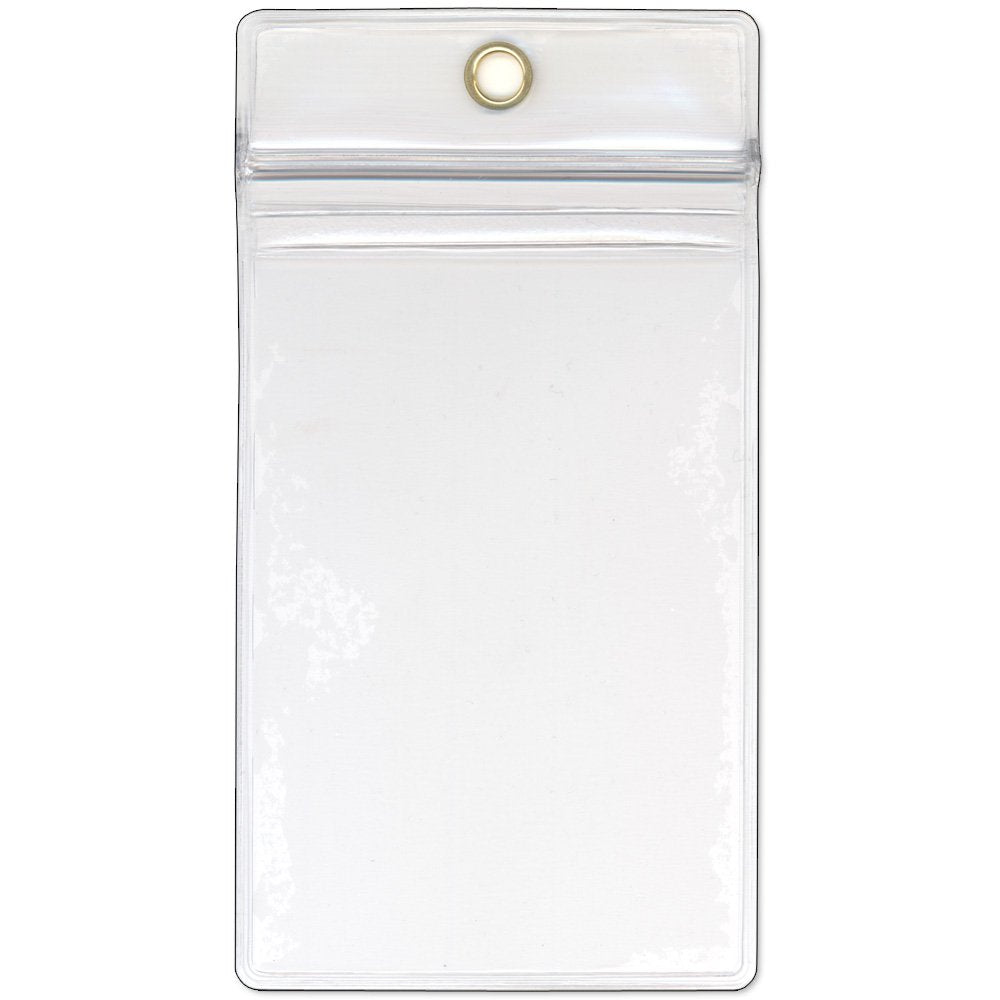 StoreSMART® USB Flash Drive/Memory Card & Business Card Holders 5-Pack - Zip-Top and Hang Hole - Open Short Side (R3578ZIPS-FLASH-5)