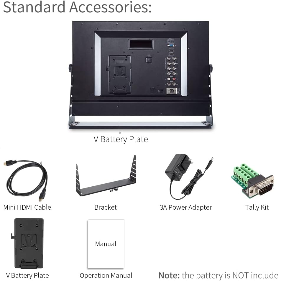 SEETEC P215-9HSD-192 21.5 Inch Broadcast Production LCD Monitor 3G SDI 4K HDMI Input and Output IPS Full HD 1920x1080