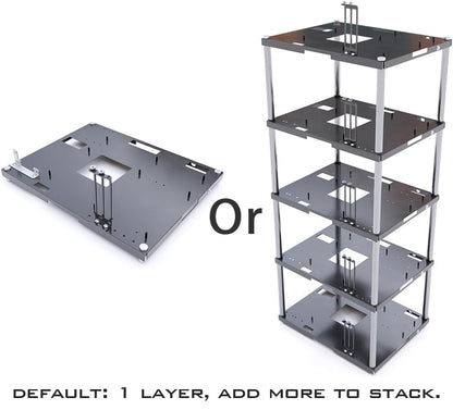 Stackable Open Air Computer Case Rack - Modular PC Frame Chassis for ATX/MATX/ITX Motherboards, Ideal for Studio, Mining Rig, DIY Builds
