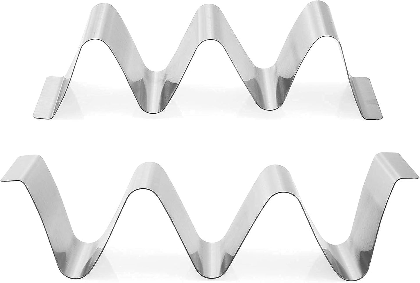 Stainless Steel Taco Holder Stand, Set of 6 - Stylish Rack Holds Up to 3 Tacos Each, Keeping Shells Upright - Oven, Grill and Dishwasher Safe