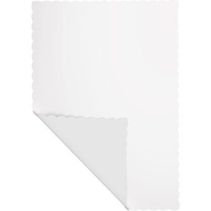 Paper Placemats - Disposable - Scalloped Edge (100, White)
