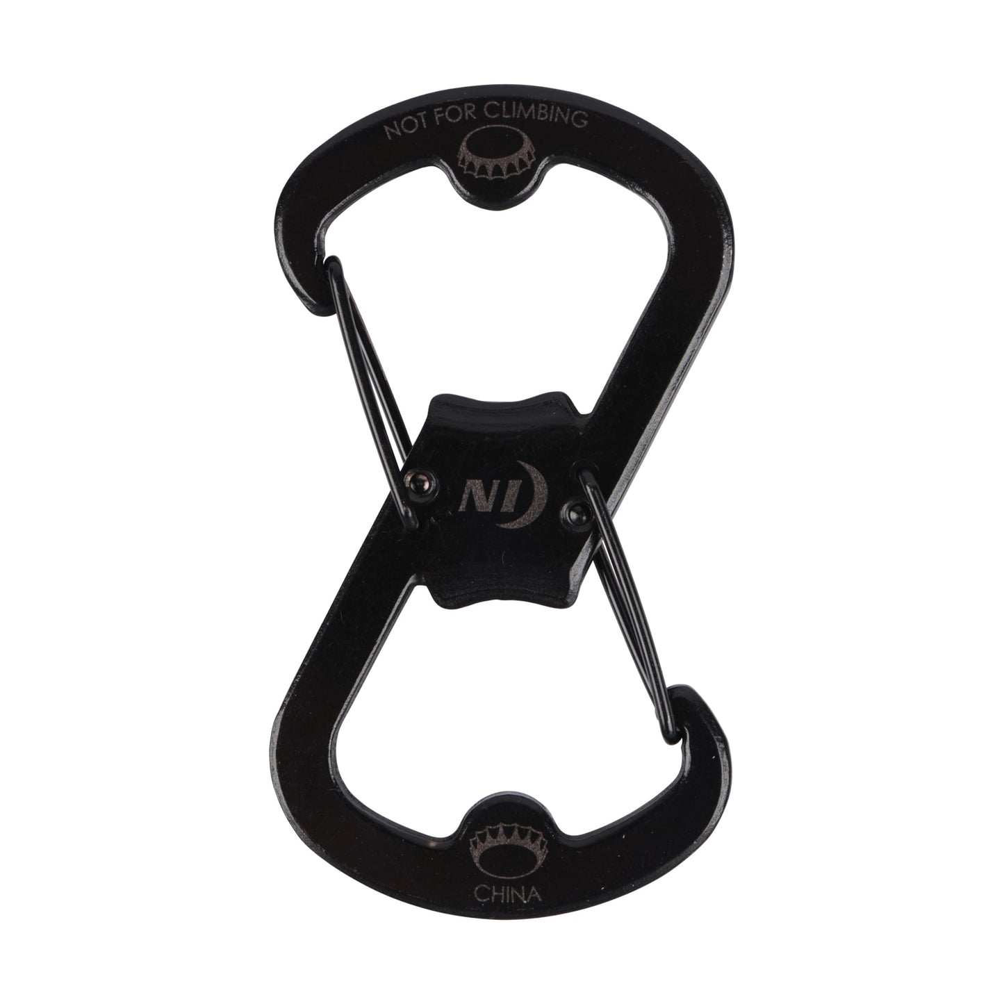 Nite Ize Ahhh... Stainless Bottle Opener - Keychain with S-Biner Functionality - Heavy-Duty Dual Bottle Opener Carabiner - Keychain Accessories - Black, 4 Count (4 Pack)