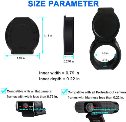 2er-Pack universelle Webcam-Abdeckung, Objektivabdeckungen für externe Desktop-Webcams, Blendschutz, Sichtschutzclip für Streaming-Webcams, kompatibel mit Logitech HD Pro Webcams C270/C615/C920/C930e/C922X 