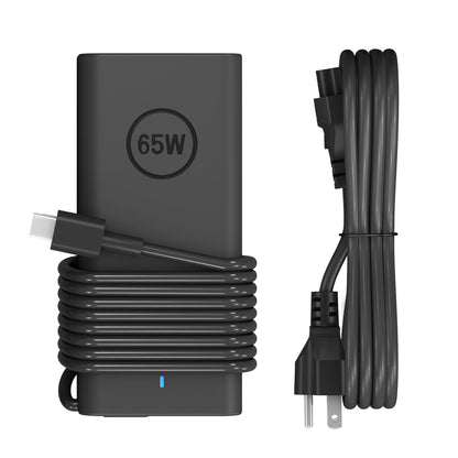 65W/45W Dell Laptop-Ladegerät USB-C für Latitude 5420, 5520, 5320, 5430, 5290, 7410, 7420, XPS 13, 9250, 9360, 9365, 9370, 9380, 9350, 9550, Chromebook 5190 (Netzteil Typ C) 