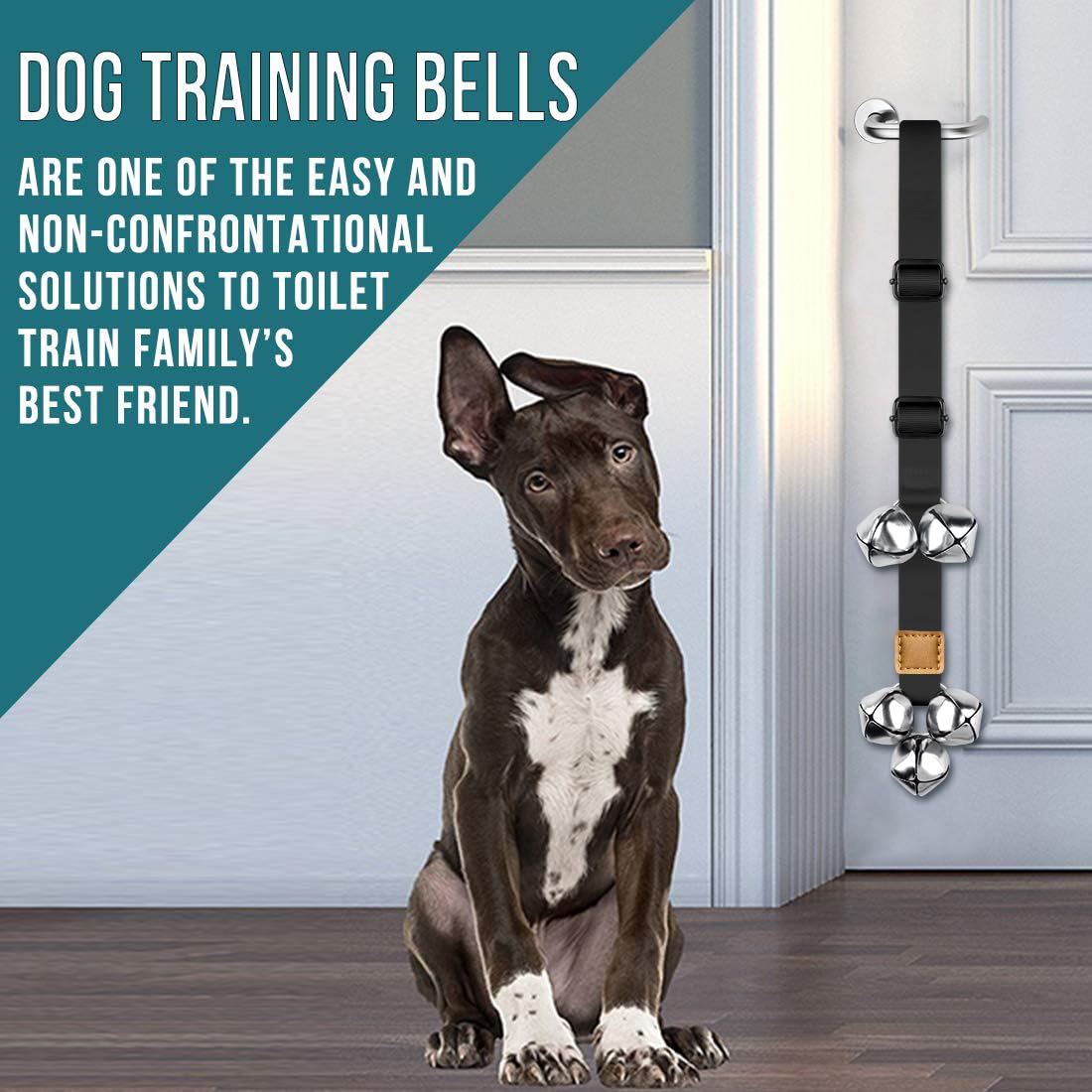 BLUETREE Dog Doorbells Premium Quality Training Potty Great Dog Bells Adjustable Door Bell Dog Bells for Potty Training Your Puppy The Easy Way - 7 Extra Large Loud 1.4 DoorBells