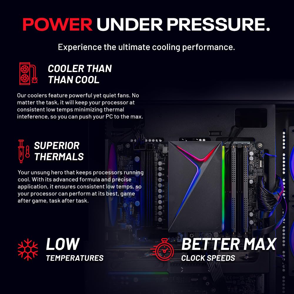 Skytech Gaming Crystal Gaming PC, AMD Ryzen 7 7700 3.8GHz, NVIDIA RTX 5050 8GB, 1TB NVMe SSD, 32GB DDR5 RAM 5200 RGB, 650W Gold PSU, Wi-Fi, Win 11, Gaming Desktop