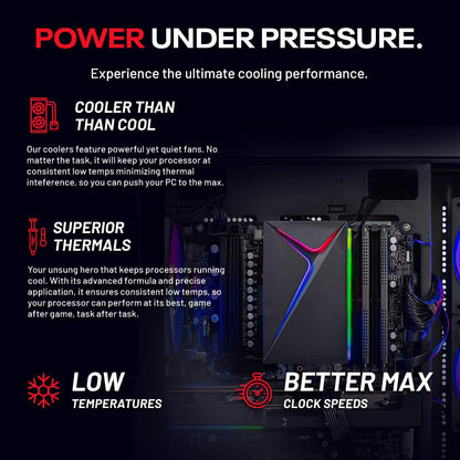 Skytech Gaming Crystal Gaming PC, AMD Ryzen 7 7700 3.8GHz, NVIDIA RTX 5050 8GB, 1TB NVMe SSD, 32GB DDR5 RAM 5200 RGB, 650W Gold PSU, Wi-Fi, Win 11, Gaming Desktop