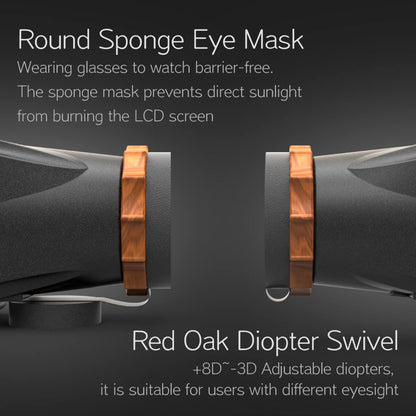 Portkeys LEYE SDI Electronic Viewfinder 2.4 Inch LCD Monitor with Battery Plate [Adjustable Diopter +8D~-3D]