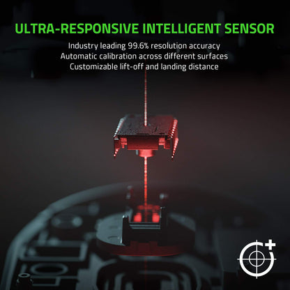 Razer Viper Ultimate Lightweight Wireless Gaming Mouse & RGB Charging Dock: Hyperspeed Wireless Technology - 20K DPI Optical Sensor - 74g Lightweight - 70 Hr Battery - Mercury White