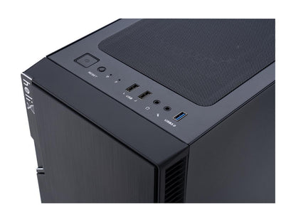 Rosewill FBM-X2-400-HELIX Micro ATX Mini Tower Desktop Gaming & Office PC Computer Case with Pre-Installed 400W Power Supply, 240mm AIO Support, 2X USB 2.0, 1 USB 3.0