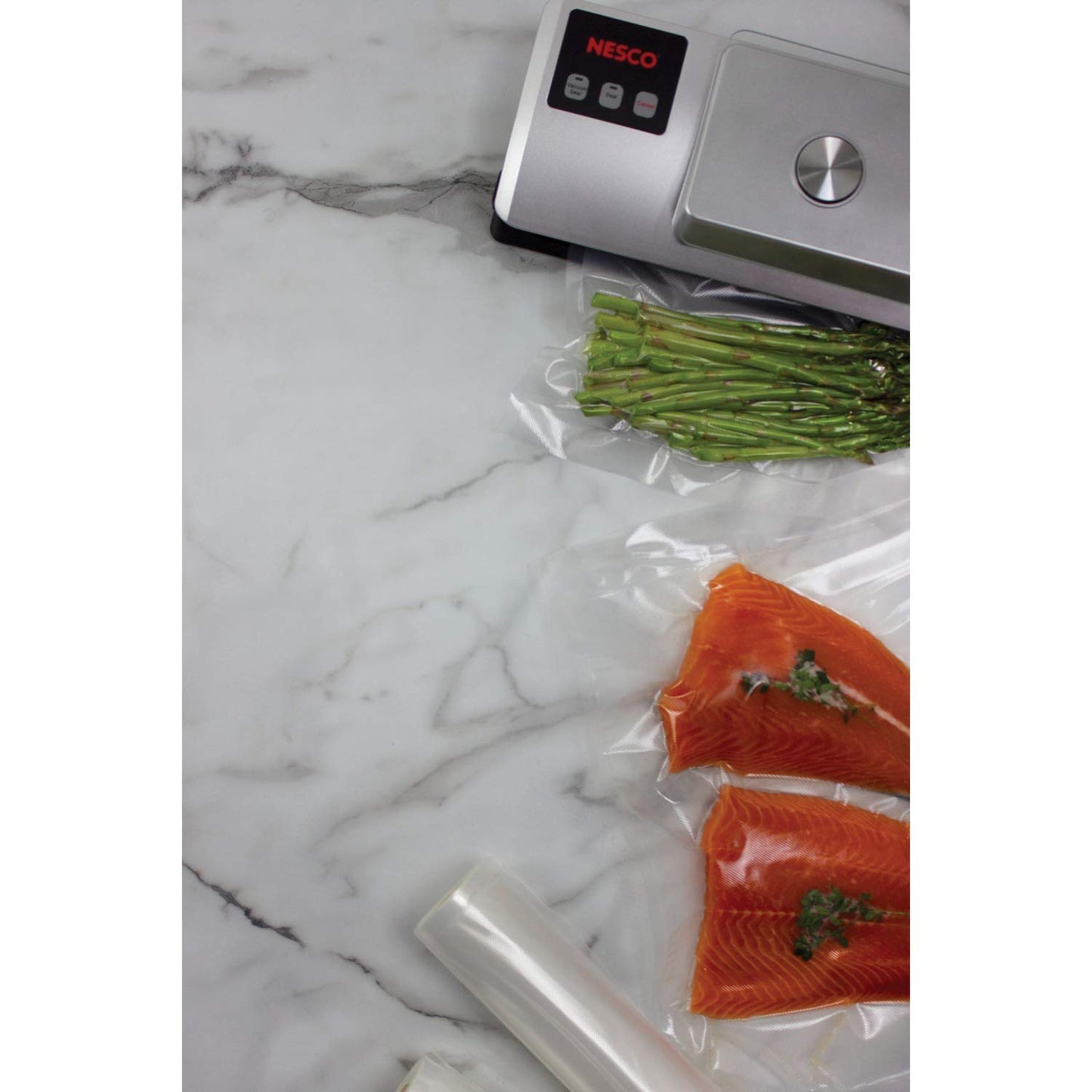 NESCO VS-04R Two 11" x 20' Vacuum Sealer Rolls for Custom-sized Vacuum Sealer Bags Compatible with Nesco vacuum sealers and other brands