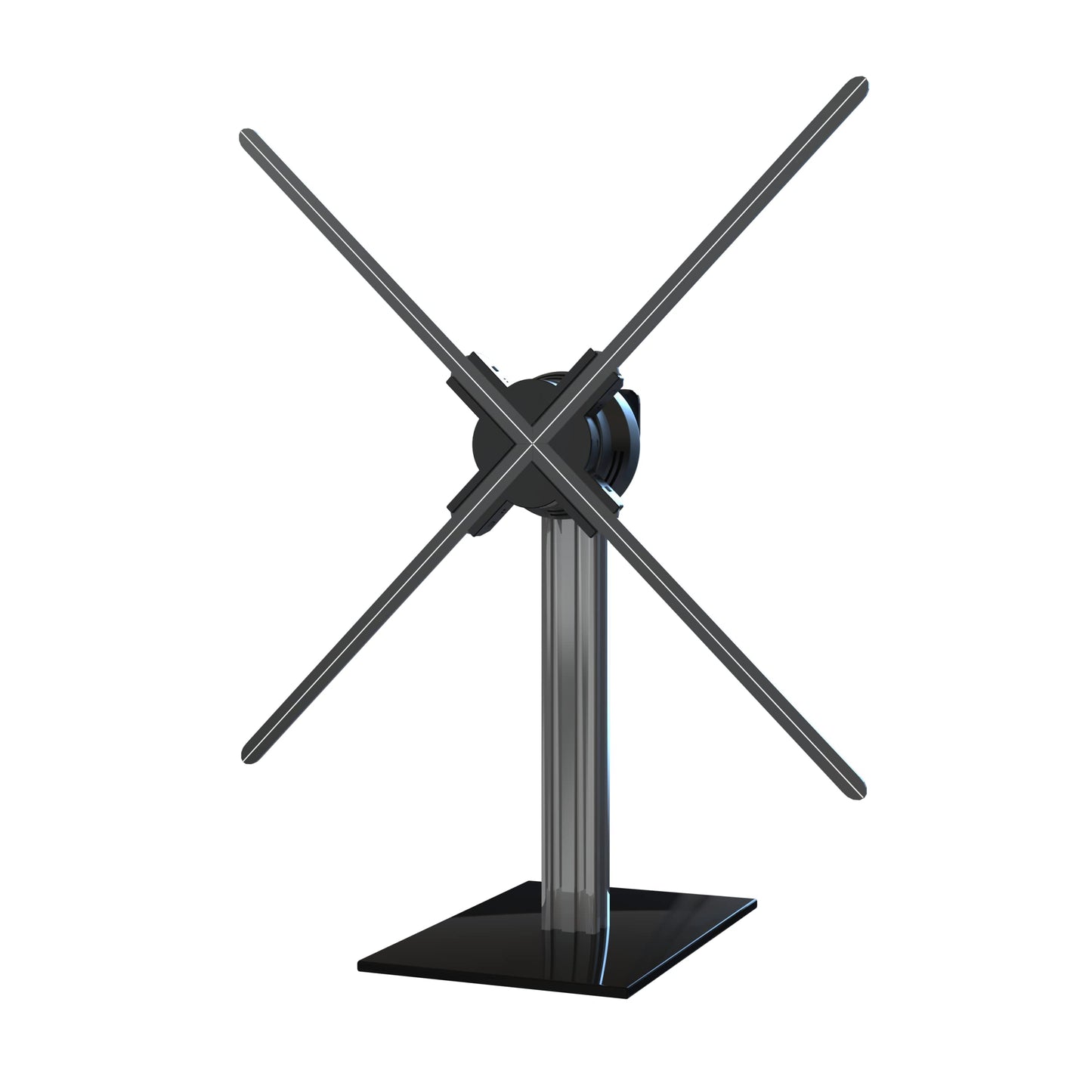 Missyou 3DHologramFan Desktop Stand with Tempered Glass Base and Aluminum Alloy Frame, Suitable for 27.5" or Smaller Fans(Desktop Stand (Height 15"))