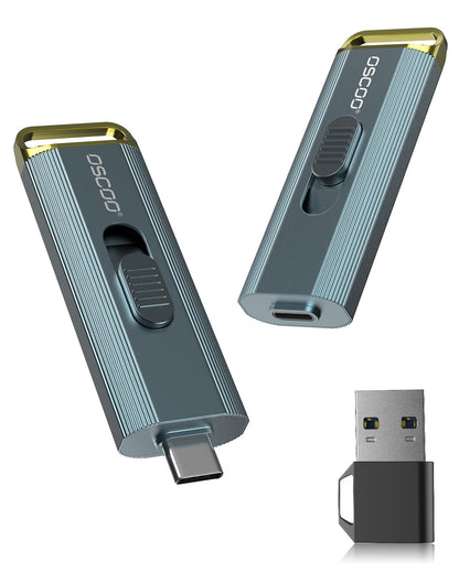 OSCOO 1TB Portable SSD, Up to 2100MB/s, Supports Apple 4K 60fps ProRes, External Hard Drive USB 3.2 with USB-C & A for iPhone 15/16/17, Android, Mac & PC, Ideal for Photographers & Content Creators