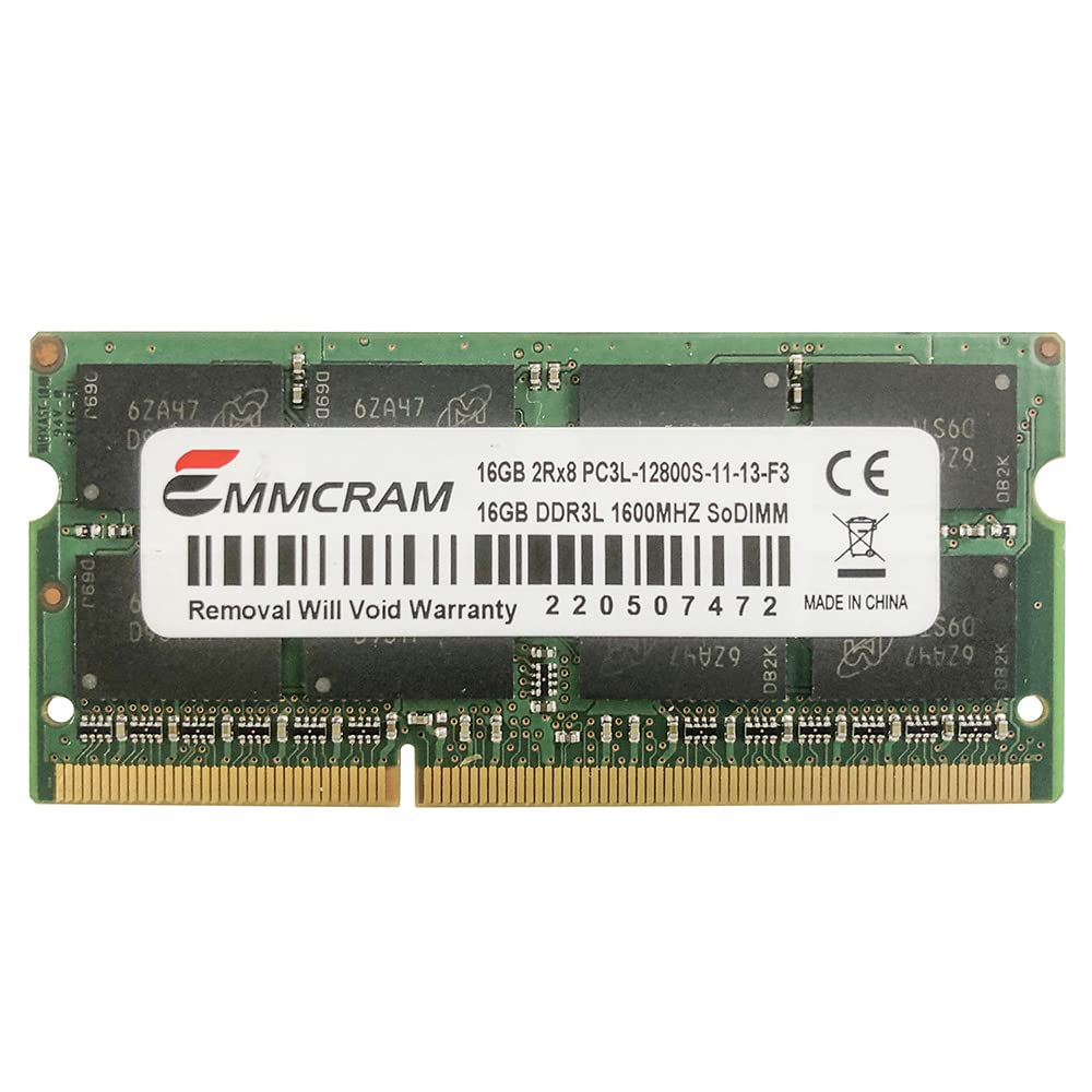 16GB DDR3 Laptop RAM 1600MHz SODIMM PC3L-12800S DDR3L SO-DIMM Notebook Memory 2Rx8 1.35V CL11 Non-ECC Unbuffered 204-Pin Memory