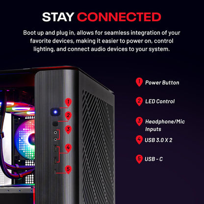 Skytech King 95 Gaming PC Desktop, Ryzen 7 9700X 3.8 GHz (5.5GHz Turbo Boost), NVIDIA RTX 5070 12GB GDDR7, 1TB Gen4 SSD, 32GB DDR5 RAM 6000 RGB, 850W Gold PSU, 360mm ARGB AIO, Wi-Fi, Win 11 Home