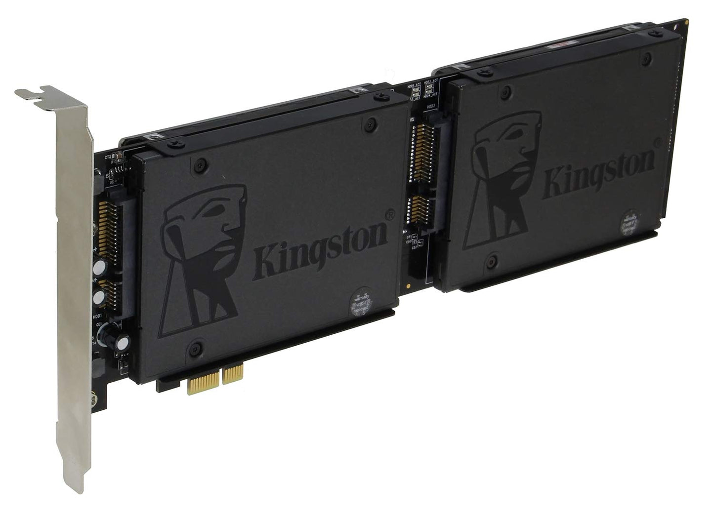 Sedna - PCI Express Quad 2.5 Inch SATA SSD Controller Card (with Built in Power Circuit, no Need SATA Power Connector) (SSD/HDD not Included)