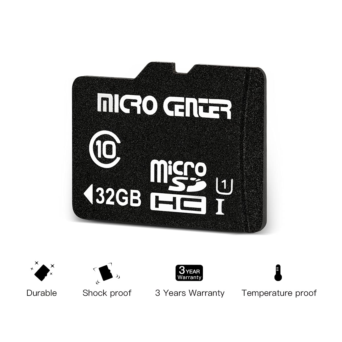 Micro Center 32GB Class 10 MicroSDHC Flash Memory Card with Adapter for Mobile Device Storage Phone, Tablet, Drone & Full HD Video Recording - 80MB/s UHS-I, C10, U1 (5 Pack)