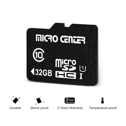 Micro Center 32GB Class 10 MicroSDHC Flash Memory Card with Adapter for Mobile Device Storage Phone, Tablet, Drone & Full HD Video Recording - 80MB/s UHS-I, C10, U1 (5 Pack)