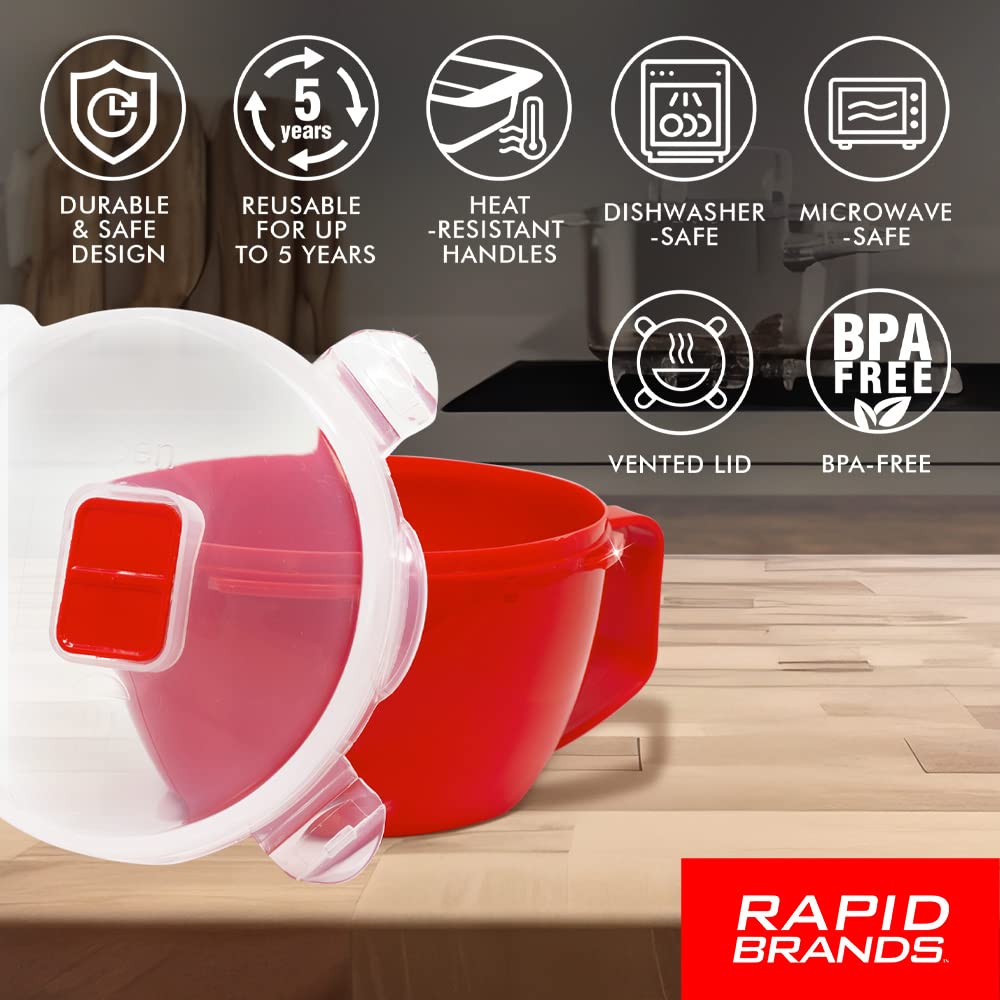 Rapid Soup Mug | Microwaveable Soup & Noodle Cooker | Enjoy Hot Soups Anytime | Ideal for Dorm, Small Kitchen, or Office | Dishwasher-Safe, Microwaveable, & BPA-Free