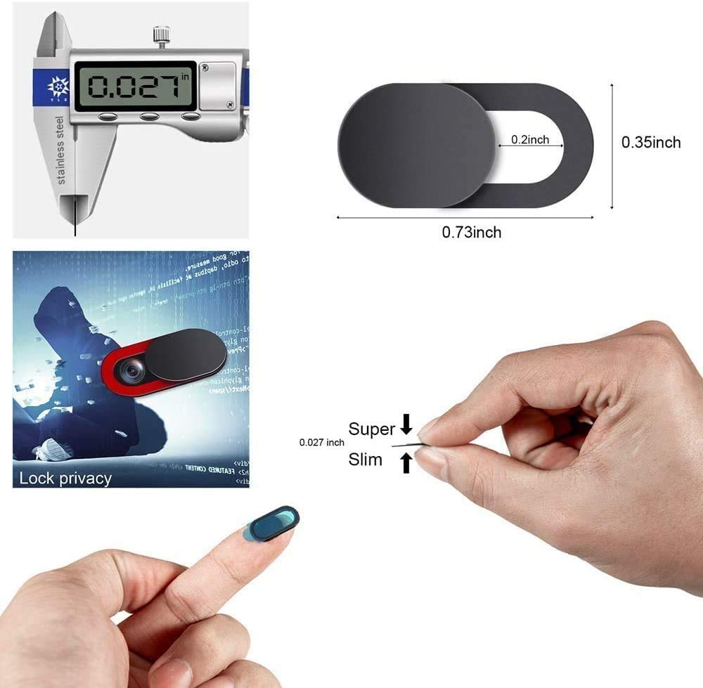 Natipo Webcam-Abdeckung, 3er-Pack Kamera-Abdeckungsschieber, ultradünne Webcam-Abdeckungsschieber, kompatibel mit Laptops, Desktop-PCs, MacBooks, PCs, Tablets, Mobiltelefonen und weiterem Zubehör - Schützen Sie Ihre Privatsphäre (3er-Pack)