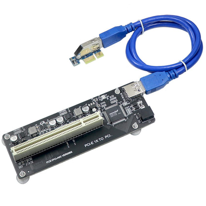 PCIe to PCI Adapter | Single/Dual Slot Converter with USB 3.0 Cable | Legacy Device Expansion for Audio Interfaces & Capture Cards