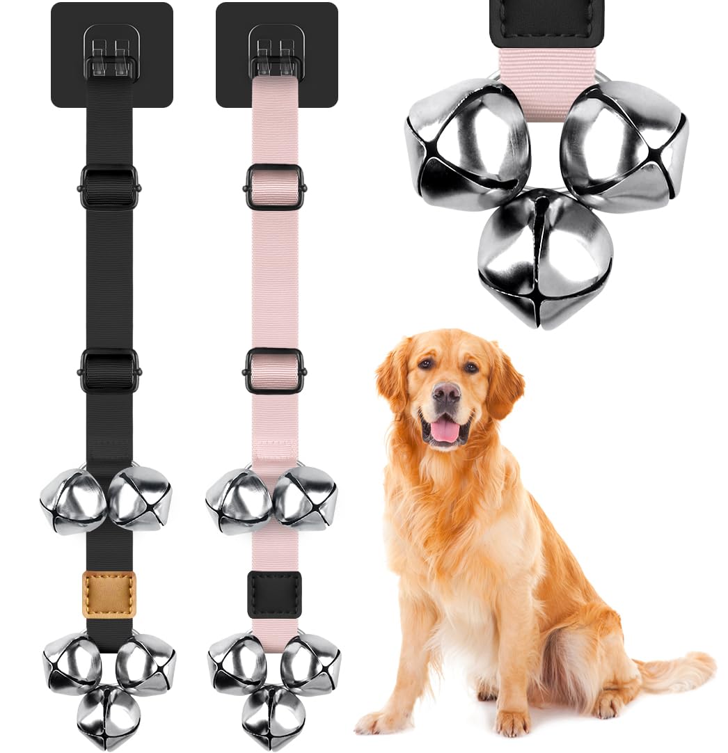 BLUETREE Dog Doorbells Premium Quality Training Potty Great Dog Bells Adjustable Door Bell Dog Bells for Potty Training Your Puppy The Easy Way - 7 Extra Large Loud 1.4 DoorBells