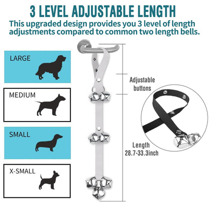 BLUETREE Dog Doorbells Premium Quality Training Potty Great Dog Bells Adjustable Door Bell Dog Bells for Potty Training Your Puppy The Easy Way - 7 Extra Large Loud 1.4 DoorBells