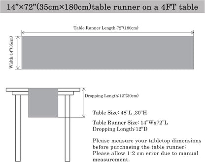 Buffalo Check Table Cover - 13''x72'' Red & White Cotton Checkered Plaid Table Runner for Farmhouse Dinners