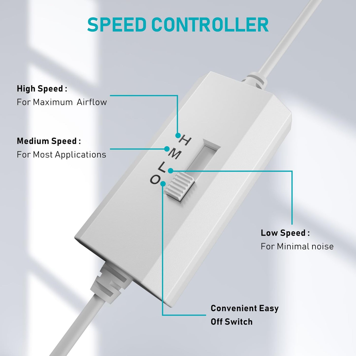 ANEXT, USB-Lüfter, USB-Computerlüfter, Leise Lüfter für Receiver, DVR, PlayStation, Xbox, Computer, (80 mm, Weiß, Doppelpackung) 