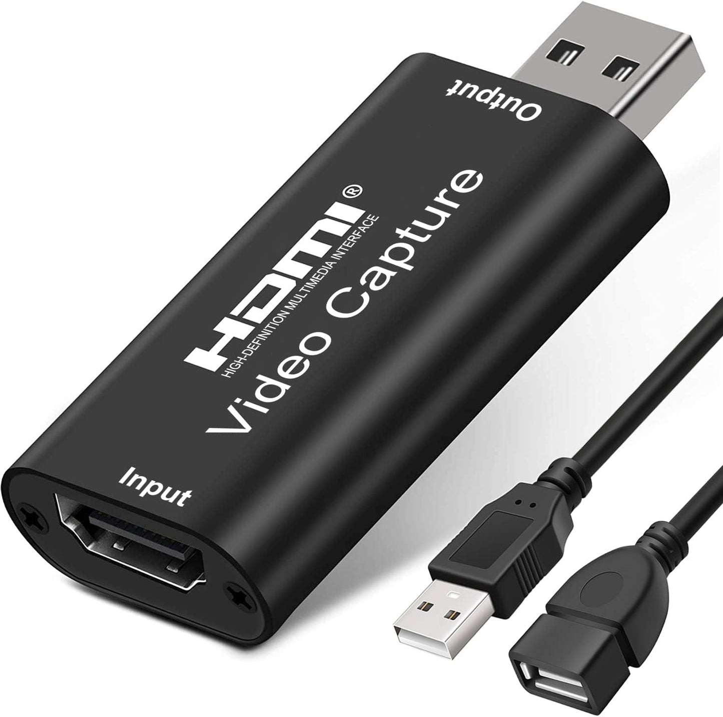 4K HDMI zu USB 2.0 Videoaufnahmekarte, 1080P Cam Link Karte, Spielaufnahmekartenadapter, Bildschirmaufnahmegerät für Streaming, Gaming, Videokonferenzen, Unterricht und Live-Übertragungen 