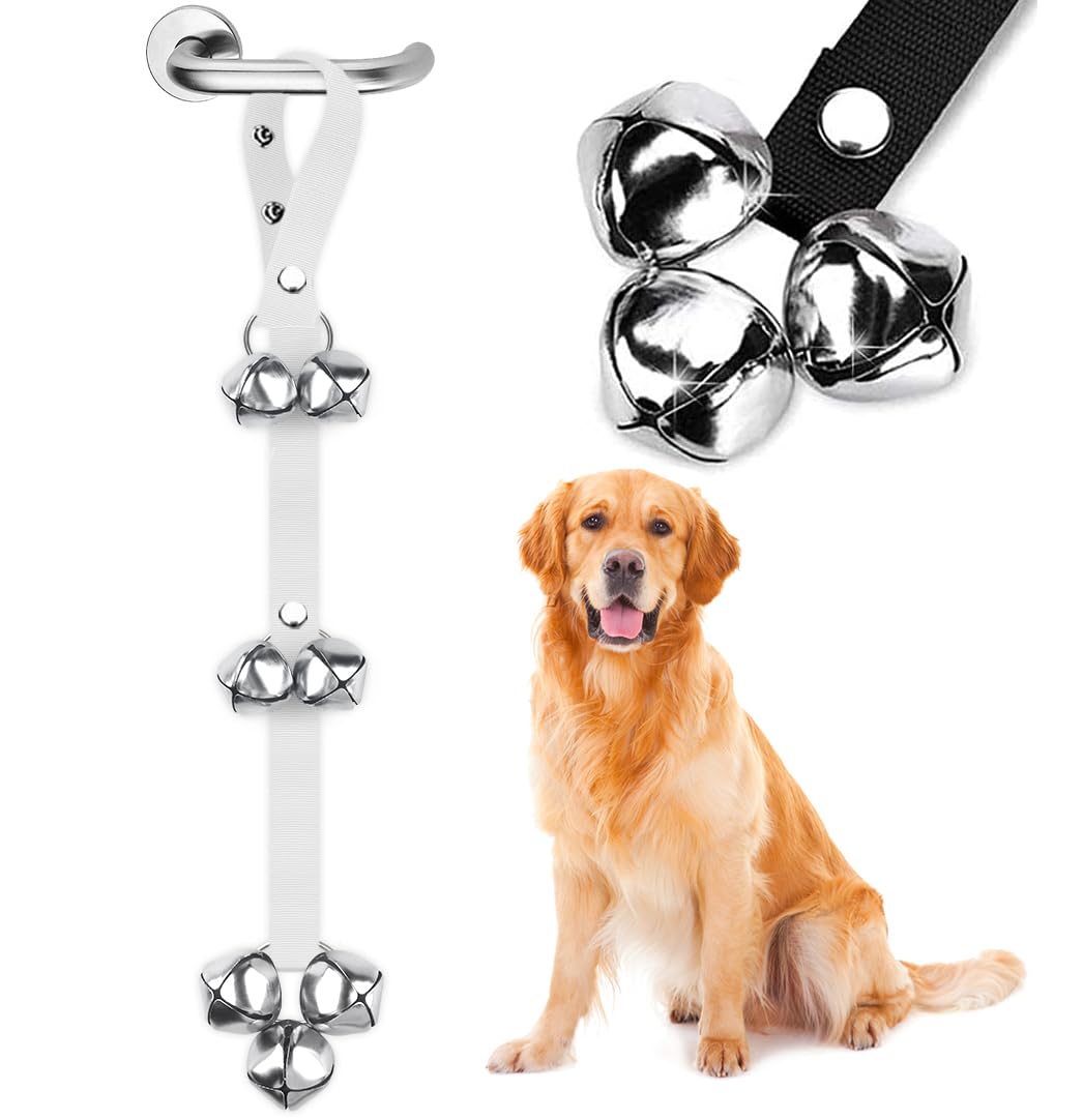 BLUETREE Dog Doorbells Premium Quality Training Potty Great Dog Bells Adjustable Door Bell Dog Bells for Potty Training Your Puppy The Easy Way - 7 Extra Large Loud 1.4 DoorBells