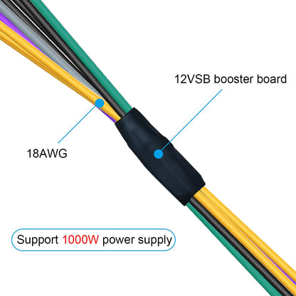 24-Pin-auf-8-Pin-ATX-Netzteiladapterkabel für DELL Optiplex-Mainboards 3020, 7020, 9020, 30 cm (12 Zoll), 18 AWG 