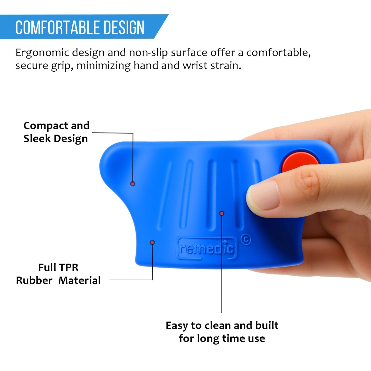 Remedic Medicine Bottle Opener with Magnifier & LED Light - Easy Grip Aid for Weak Hands - Non-Slip Mat for One-Handed Use - Arthritis-Friendly Multi-Opener - Senior Care Tools