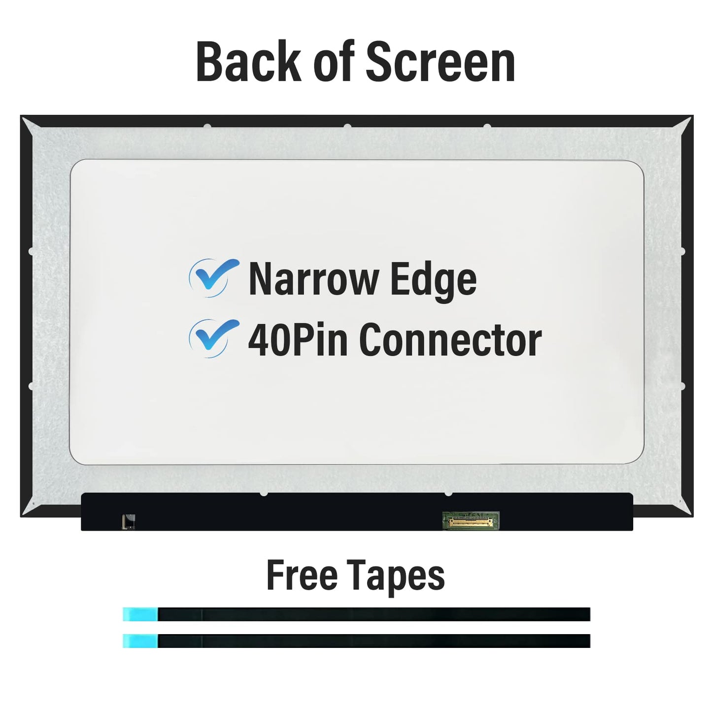 TFTcenter NV156FHM-T07 V8.0 V8.1 V8.3 V8.4 LCD Touch Screen Replacement, Touchscreen 15.6 inch 1920x1080 40Pin Laptop Display Panel (Panel Only)(Not for Others Model)