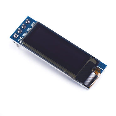 Teyleten Robot 0,91 Zoll OLED LCD-Displaymodul SSD1306 IIC 128x32 LCD OLED-Bildschirm 3,3V~5V 4PIN für Arduino Weiß 5 Stück