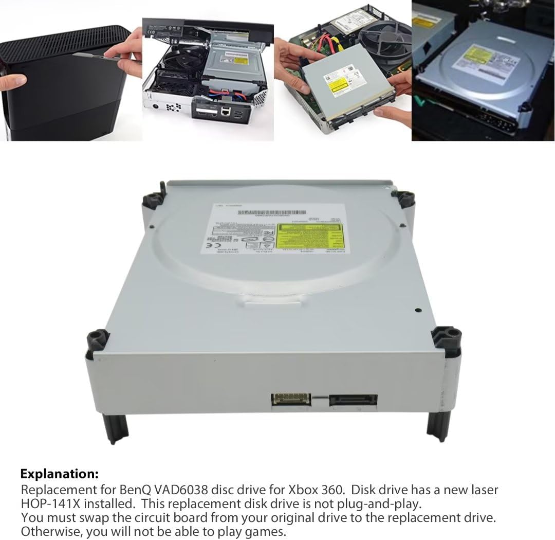 Replacement Disc DVD Drive for Xbox 360 BenQ VAD6038 HOP-141X