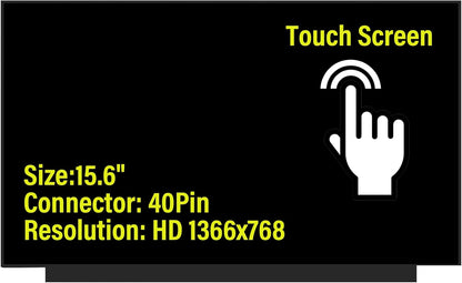 NT156WHM-T03 V8.0 V8.1 LCD LED OnCell Touch Screen Replacement for Laptop 40Pins HD 1366x768 Display(Only for NT156WHM T03 not for Others) with Tape