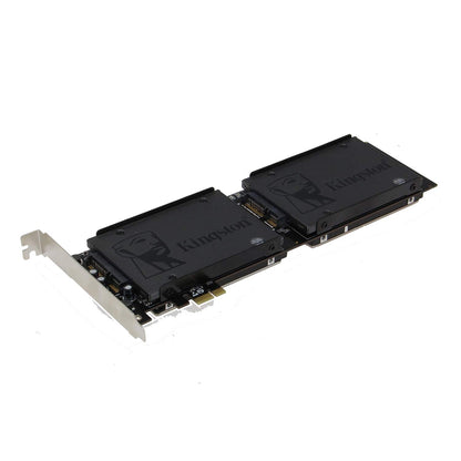 Sedna - PCI Express Quad 2.5 Inch SATA SSD Controller Card (with Built in Power Circuit, no Need SATA Power Connector) (SSD/HDD not Included)