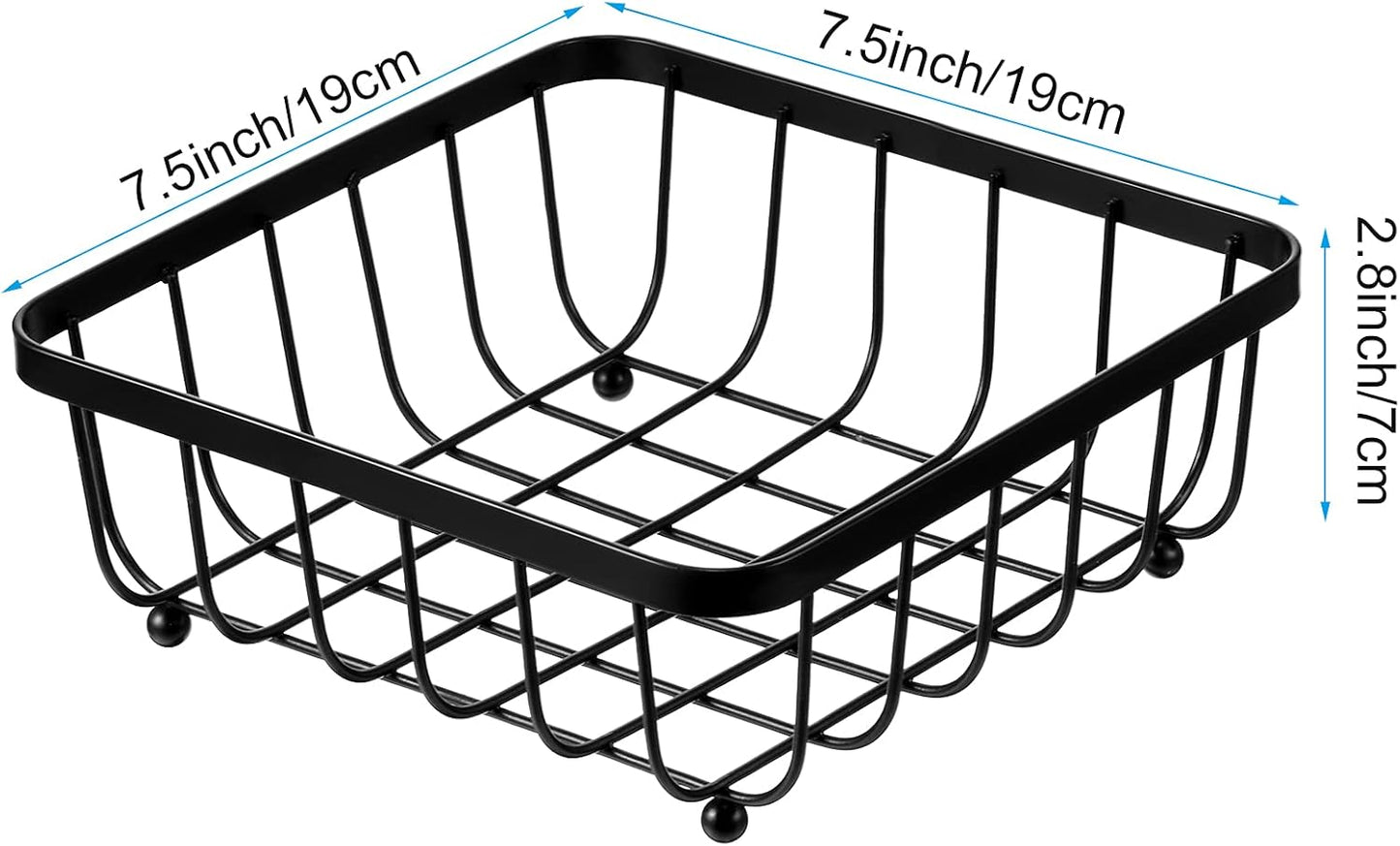 2 Pieces Napkin Holder for Table, Modern Flat Metal Paper Napkin Holder for Kitchen or Dining Room, Square Metal Lattice Basket, Restaurant Towel Dispenser (Black)