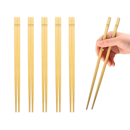 9.5 Inch X 5 Pairs Chopsticks,Reusable,Simplea and Minimalistic Design,More Size Choices 7"/9.5"/12"