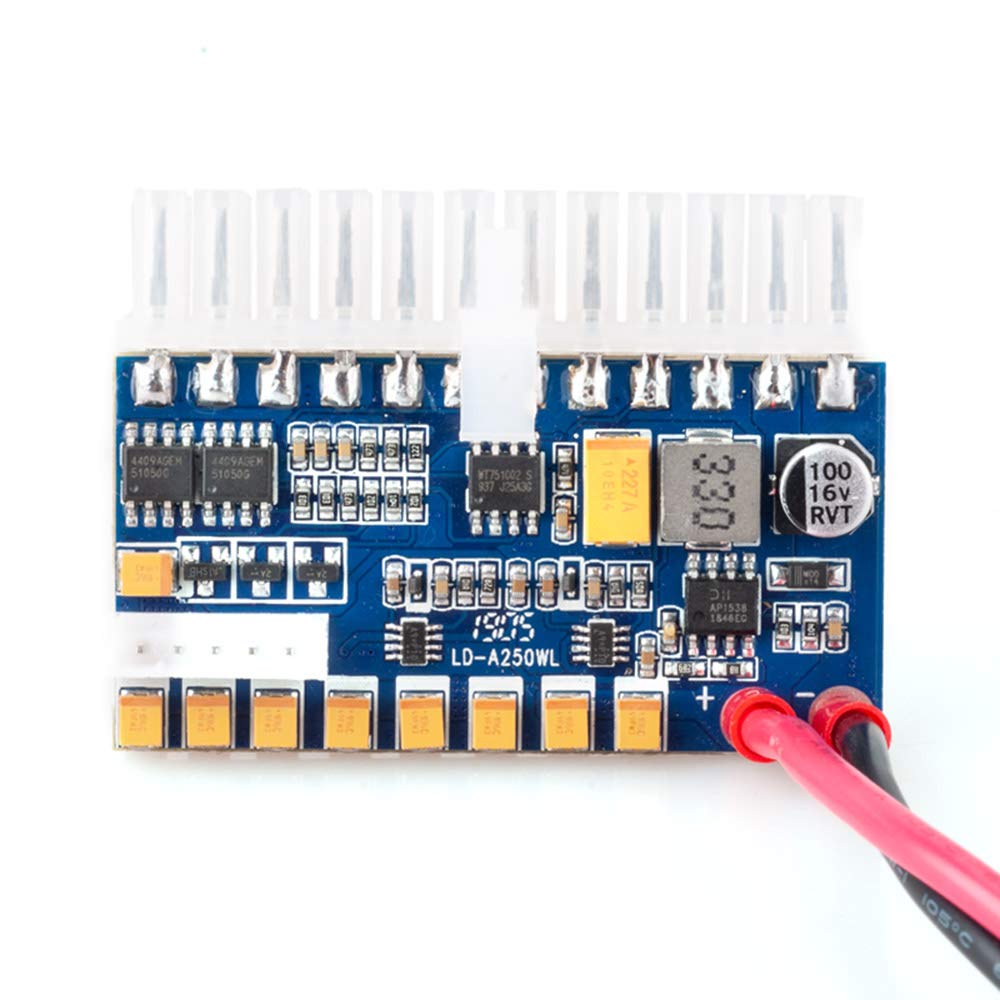 RGEEK 24pin DC ATX PSU 12V DC Input 250W Peak Output Switch DC-DC ATX Pico PSU Mini ITX PC Power