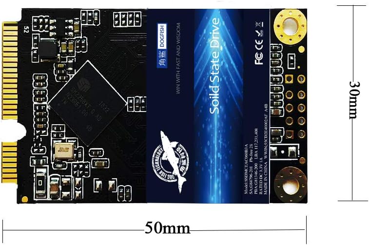 SSD mSATA 60GB Dogfish Internal Solid State Drive High Performance Hard Drive for Desktop Laptop SATA III 6Gb/s mini sata ssd(60GB MSATA)