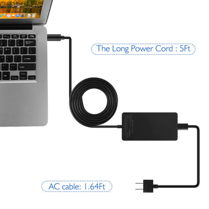Surface Dock Charger,15V 6A 90W Ac Adapter Power Supply Battery Charger for Microsoft Docking Station Surface Pro 4 Surface Book 1661 1749 TG-TECH